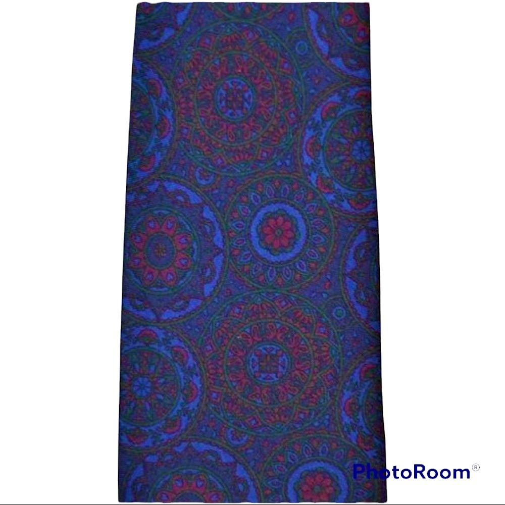 - Valentino Pietro Paris Designer Tie Mens pure Silk Paisley Dark Blue